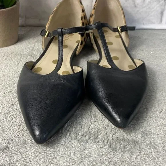Boden Leopard Print Black Sienna Flats Size 37 - Picture 4 of 12